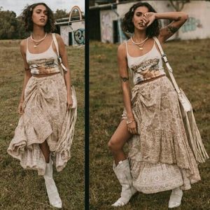 Spell and the Gypsy Lioness rouched skirt XS smoke